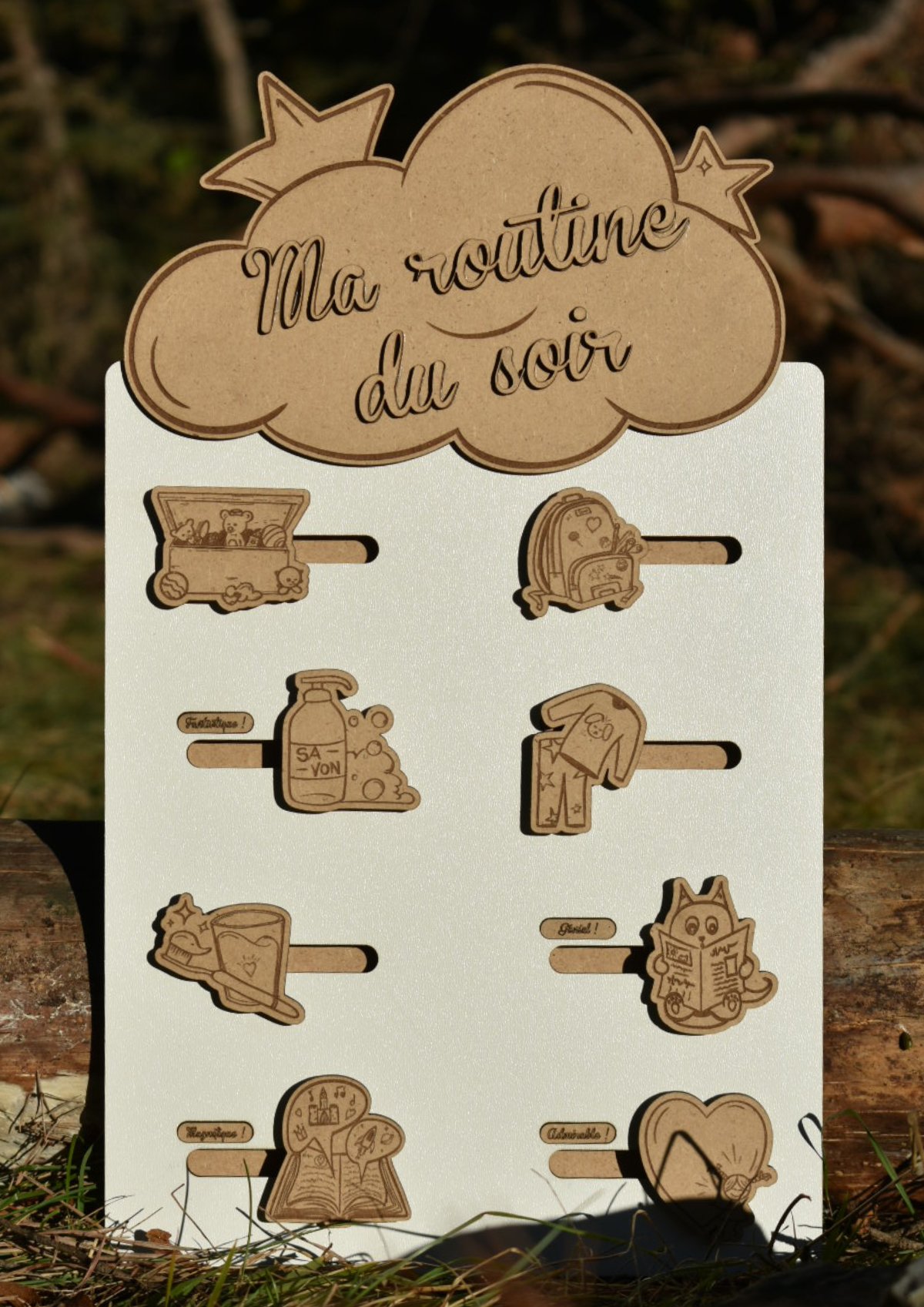 routine-du-soir-en-bois-alvana-design.jpg Routine du soir pour enfant personnalisée en bois avec pictogrammes